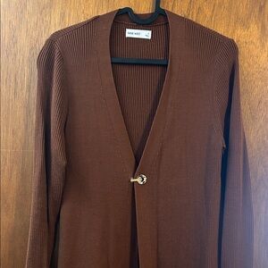NWOT Nine West Chocolate Brown Knit Cardigan